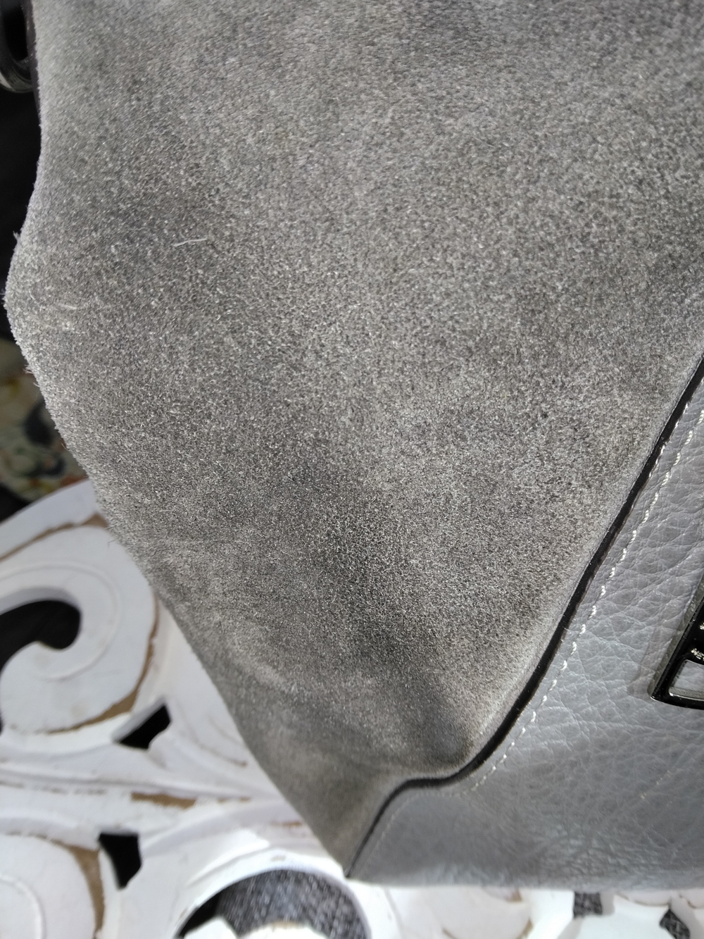 Coach Women's Gray Leather Tote Bag - Picture 6 of 10